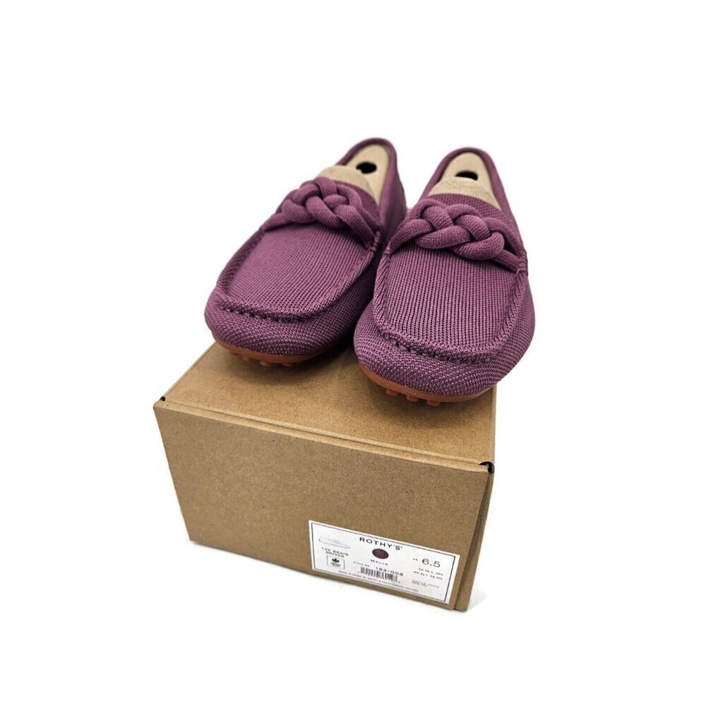 New Rothy's The Braid Driver Womens 6.5 Mauve Flats Rothys